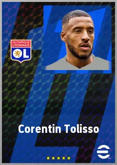 Corentin Tolisso eFootball 2026 player card, 77 OVR CMF