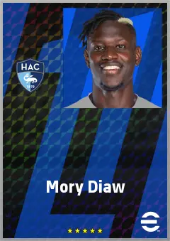 Mory Diaw eFootball 2026 player card, 73 OVR GK