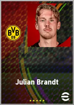 Julian Brandt eFootball 2026 player card, 78 OVR AMF