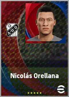 Nicolás Orellana eFootball 2026 player card, 68 OVR CMF