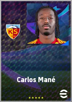 Carlos Mané eFootball 2026 player card, 72 OVR LWF
