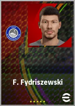F. Fydriszewski eFootball 2026 player card, 71 OVR CF