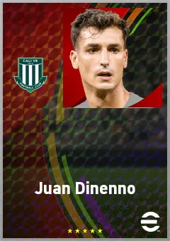 Juan Dinenno eFootball 2026 player card, 73 OVR CF