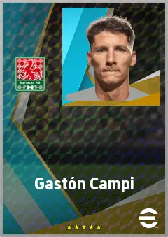 Gastón Campi eFootball 2026 player card, 72 OVR CB