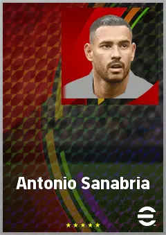 Antonio Sanabria eFootball 2026 player card, 73 OVR CF