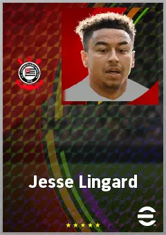 Jesse Lingard eFootball 2026 player card, 73 OVR AMF