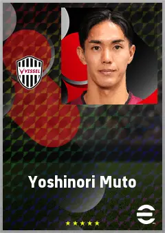 Muto Yoshinori eFootball 2026 player card, 72 OVR CF