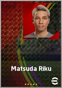 Matsuda Riku eFootball 2026 player card, 68 OVR RB