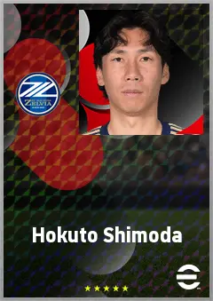 Shimoda Hokuto eFootball 2026 player card, 66 OVR DMF