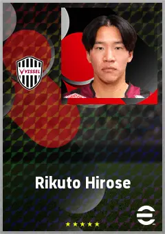 Hirose Rikuto eFootball 2026 player card, 69 OVR RB