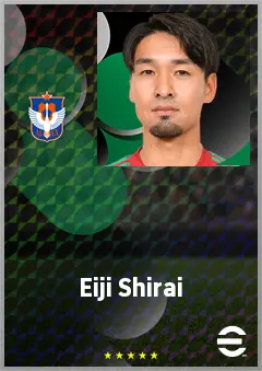 Shirai Eiji eFootball 2026 player card, 66 OVR DMF