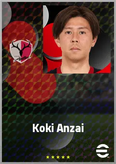 Anzai Koki eFootball 2026 player card, 70 OVR LB