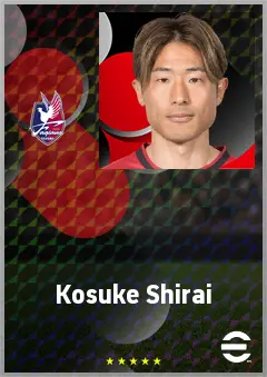 Shirai Kosuke eFootball 2026 player card, 69 OVR RMF