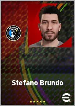 Stefano Brundo eFootball 2026 player card, 68 OVR CB