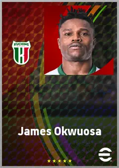 James Okwuosa eFootball 2026 player card, 68 OVR CB