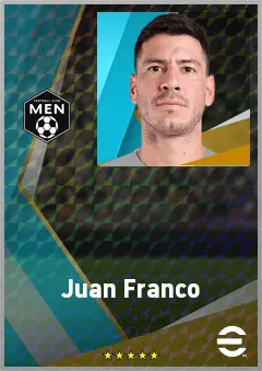 Juan Franco eFootball 2026 player card, 70 OVR RB