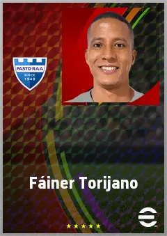 Fáiner Torijano eFootball 2026 player card, 71 OVR CB