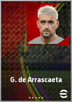 G. de Arrascaeta eFootball 2026 player card, 77 OVR AMF