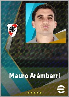 Mauro Arámbarri eFootball 2026 player card, 76 OVR DMF