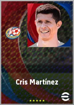 Cris Martínez eFootball 2026 player card, 72 OVR LWF