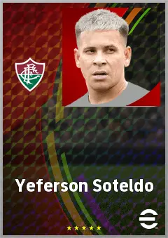 Yeferson Soteldo eFootball 2026 player card, 73 OVR LWF