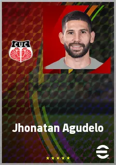 Jhonatan Agudelo eFootball 2026 player card, 70 OVR CF