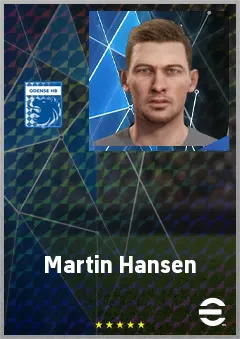 Martin Hansen eFootball 2026 player card, 68 OVR GK