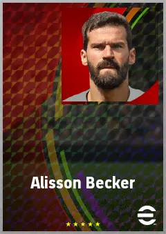 Alisson Becker eFootball 2026 player card, 81 OVR GK