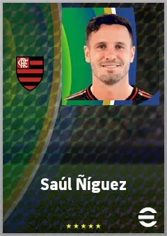 Saúl Ñíguez eFootball 2026 player card, 75 OVR CMF