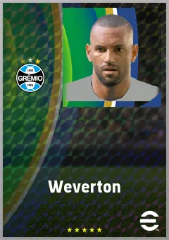 Weverton eFootball 2026 player card, 76 OVR GK