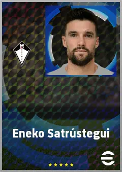 Eneko Satrústegui eFootball 2026 player card, 68 OVR CB