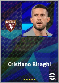 Cristiano Biraghi eFootball 2026 player card, 76 OVR LB