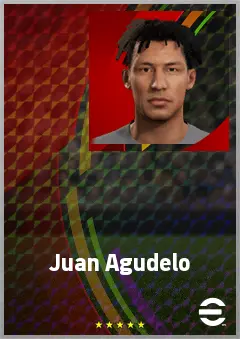 Juan Agudelo eFootball 2026 player card, 70 OVR CF