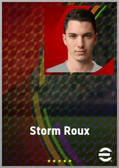Storm Roux eFootball 2026 player card, 69 OVR RB