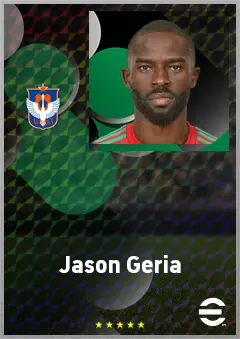 Jason Geria eFootball 2026 player card, 72 OVR CB