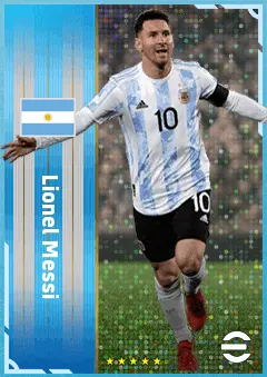 Lionel Messi eFootball 2026 player card, 93 OVR RWF