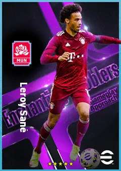 Leroy Sané eFootball 2026 player card, 89 OVR LWF