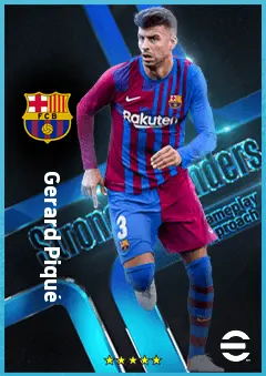 Gerard Piqué eFootball 2026 player card, 87 OVR CB