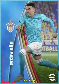 Iago Aspas eFootball 2026 player card, 87 OVR CF