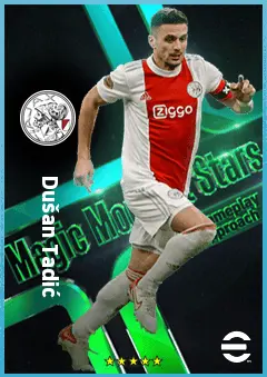 Dušan Tadić eFootball 2026 player card, 87 OVR LWF