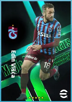 Edin Višća eFootball 2026 player card, 85 OVR RMF