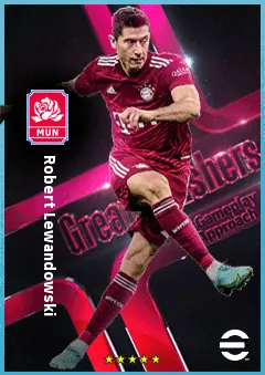 Robert Lewandowski eFootball 2026 player card, 93 OVR CF