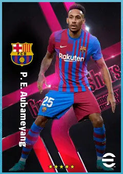 P. E. Aubameyang eFootball 2026 player card, 87 OVR CF