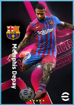 Memphis Depay eFootball 2026 player card, 88 OVR CF