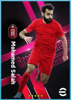 Mohamed Salah eFootball 2026 player card, 93 OVR RWF