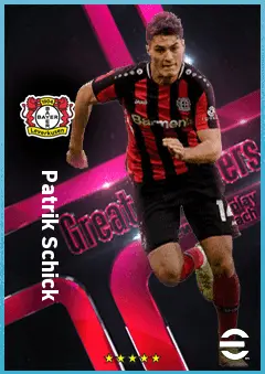 Patrik Schick eFootball 2026 player card, 87 OVR CF