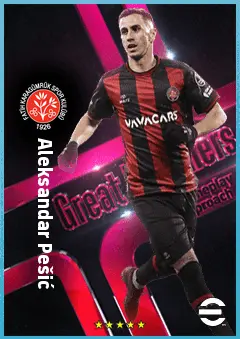 Aleksandar Pešić eFootball 2026 player card, 79 OVR CF