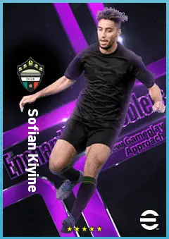 Sofian Kiyine eFootball 2026 player card, 79 OVR LMF