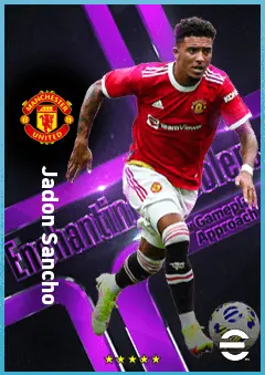 Jadon Sancho eFootball 2026 player card, 88 OVR LWF