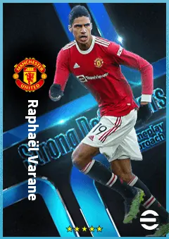 Raphaël Varane eFootball 2026 player card, 89 OVR CB